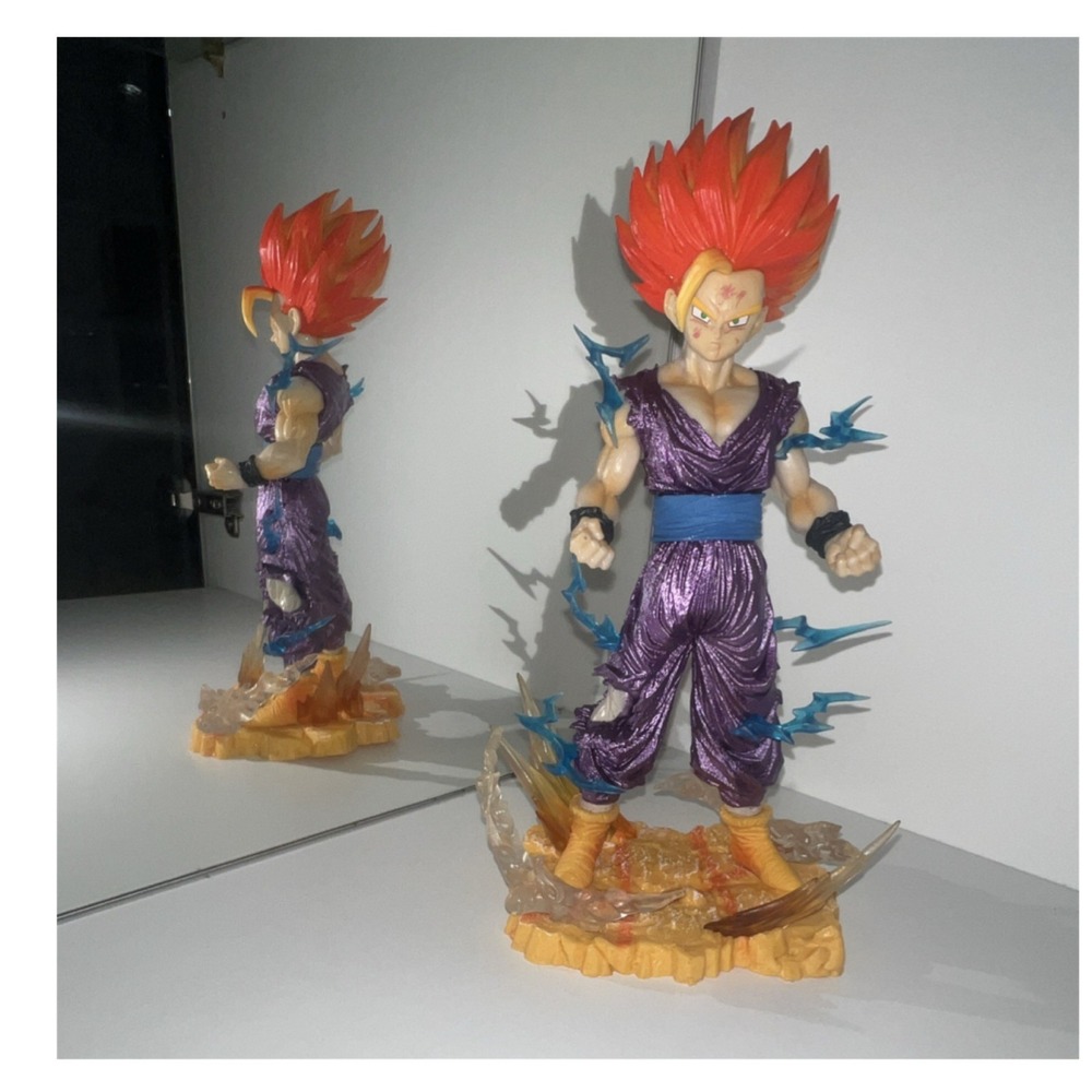 13N13-1/ Dragon Ball Z Gohan‎ Anime Figure Statue Purple Outfit Red Hair